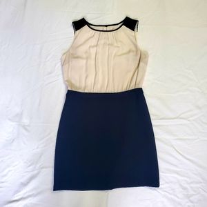 LOFT Black and Cream Dress